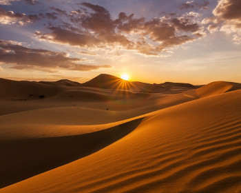 Пустыня Гоби на закате